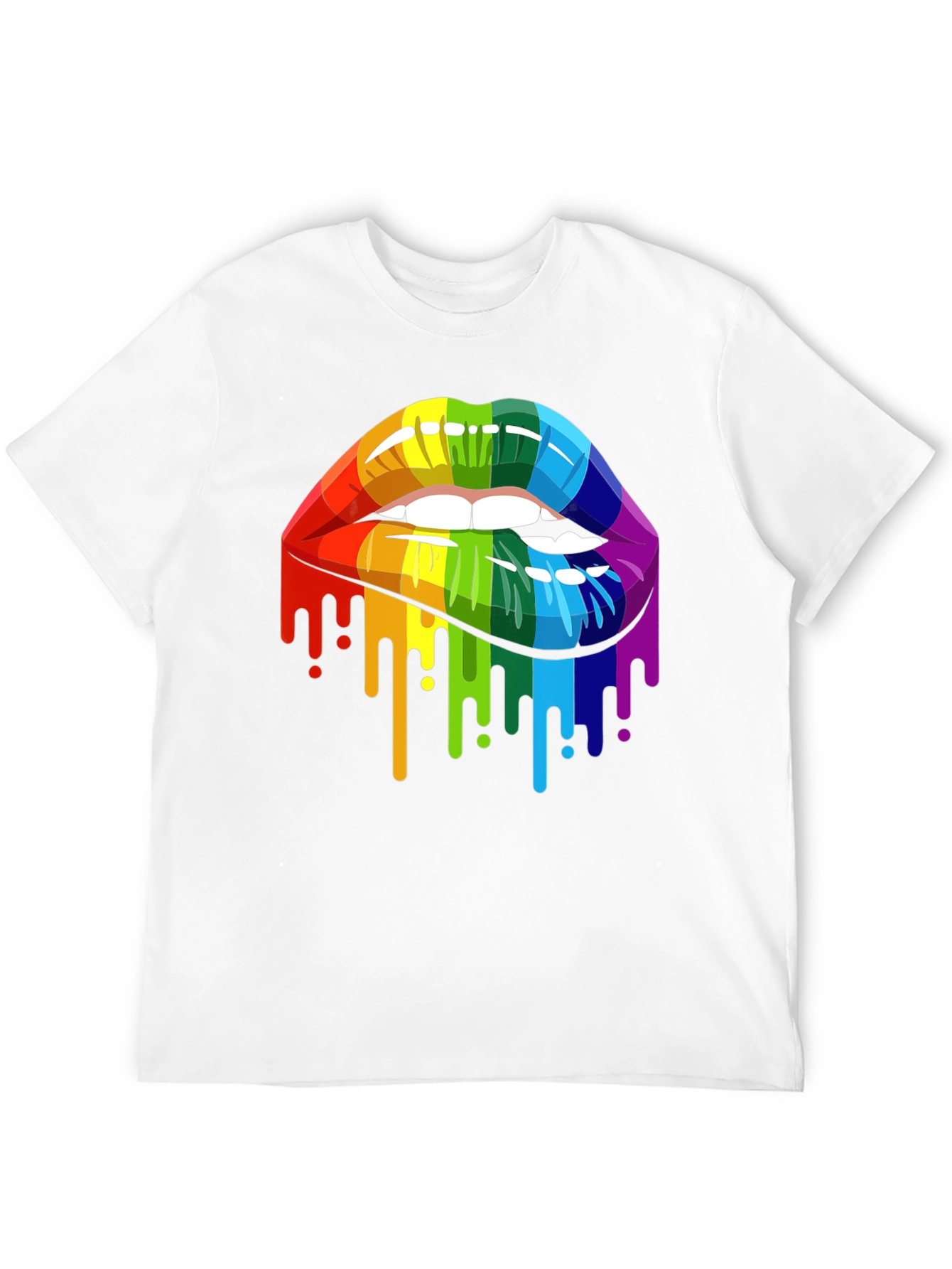 Rainbow Lips Graphic T-Shirt