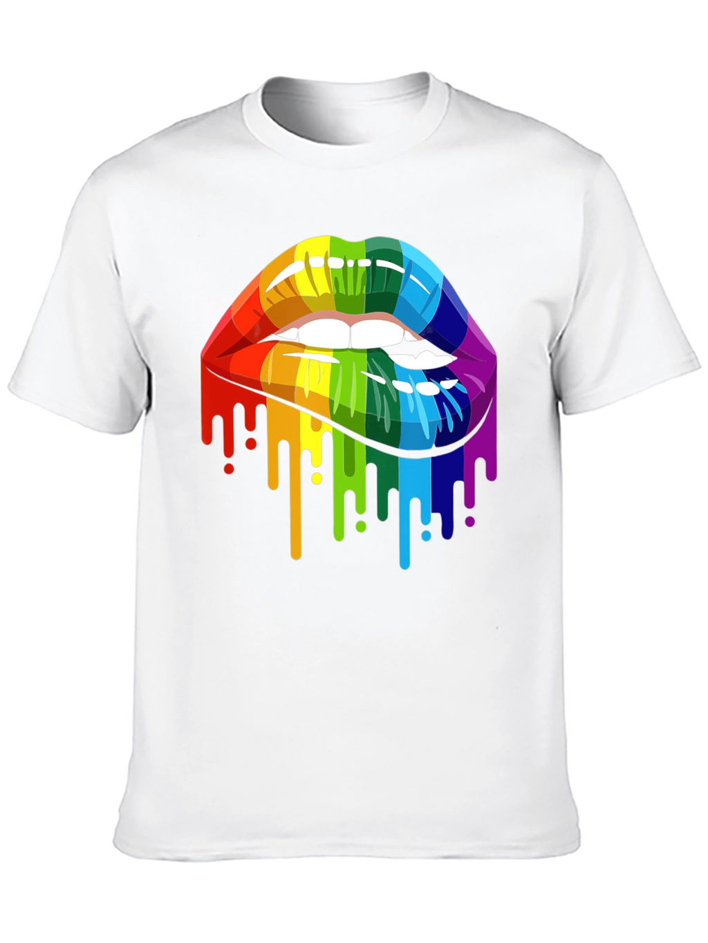 Rainbow Lips Graphic T-Shirt