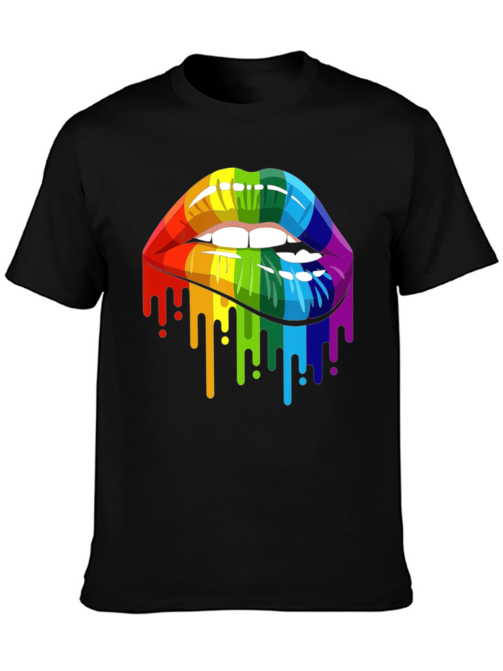 Rainbow Lips Graphic T-Shirt