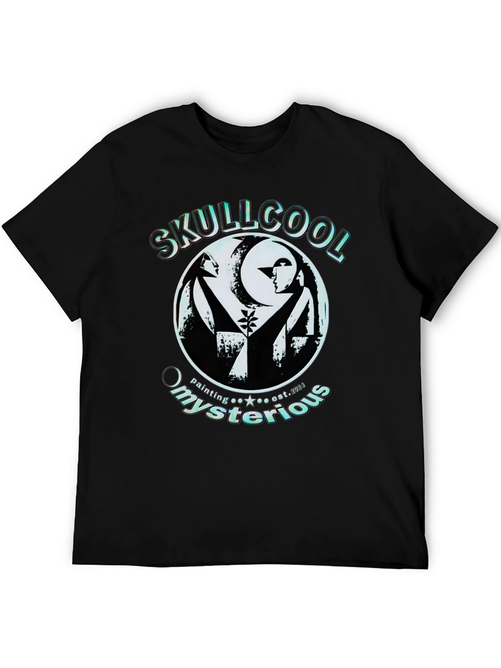 Skullcool Mysterious Painting Graphic Tee - Black