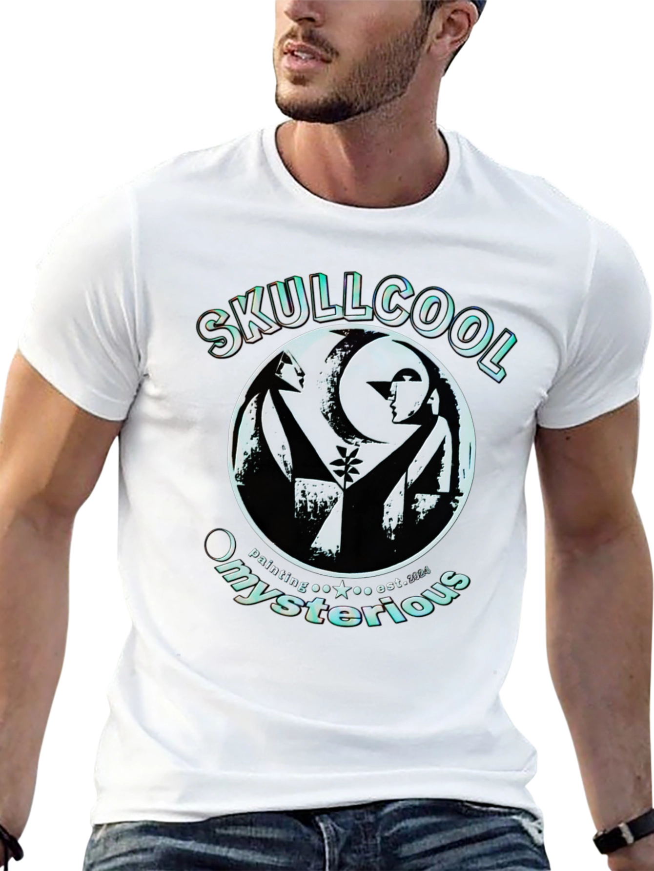 Skullcool Mysterious Painting Graphic Tee - Black