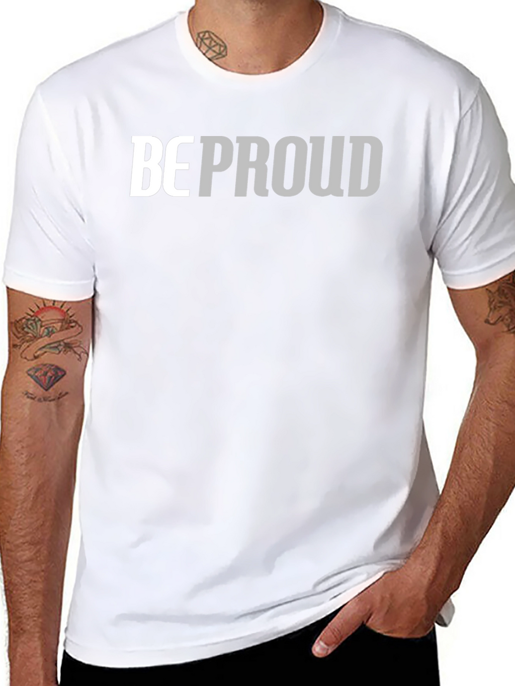 Be Proud Graphic Tee - Soft Black Cotton Blend