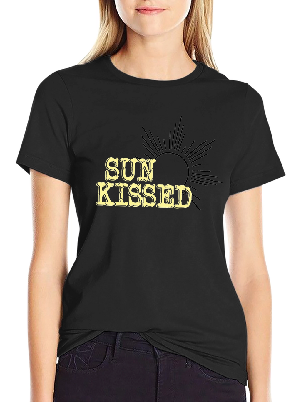 Sun Kissed Graphic Black Tee