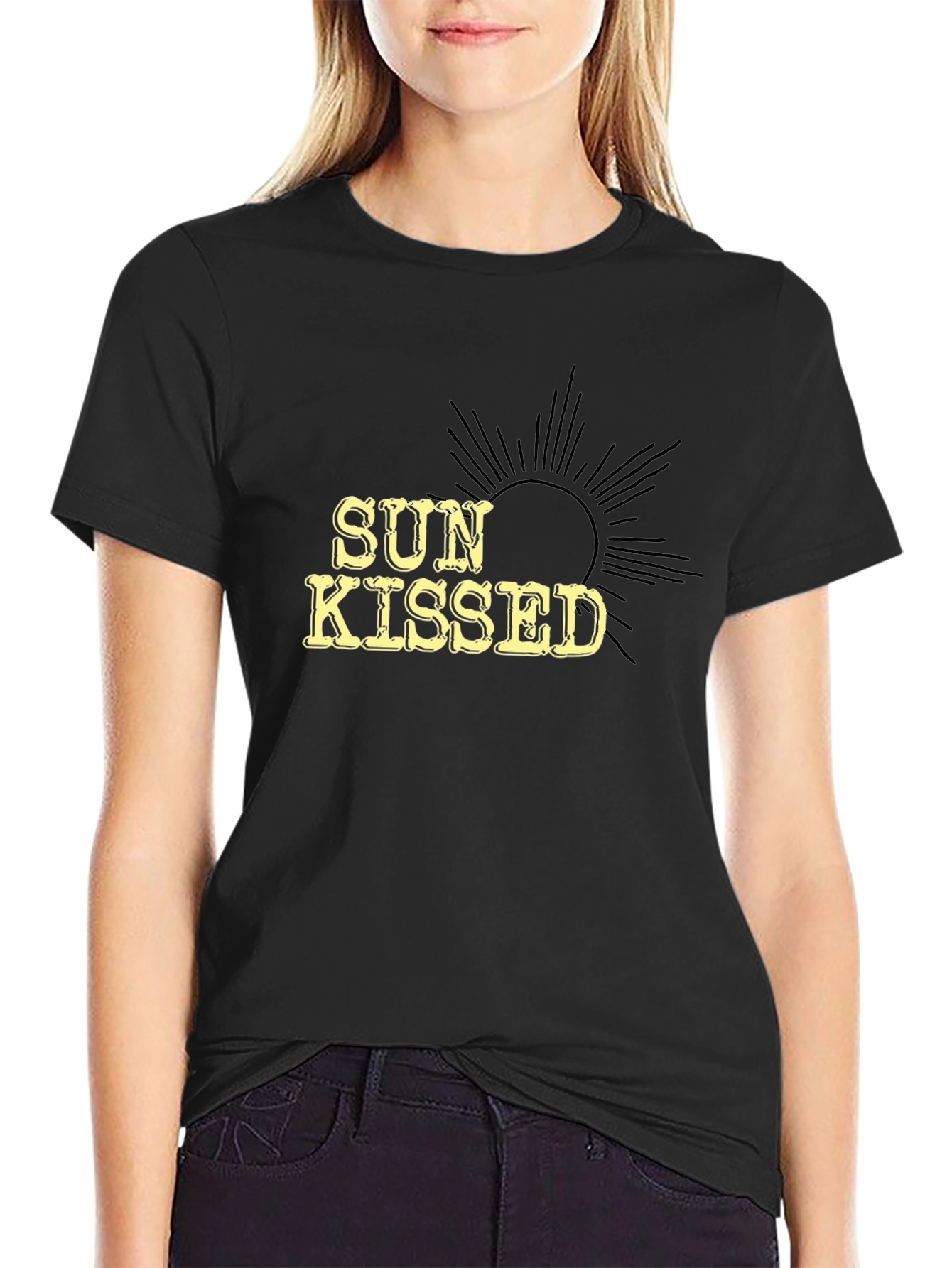 Sun Kissed Graphic Black Tee
