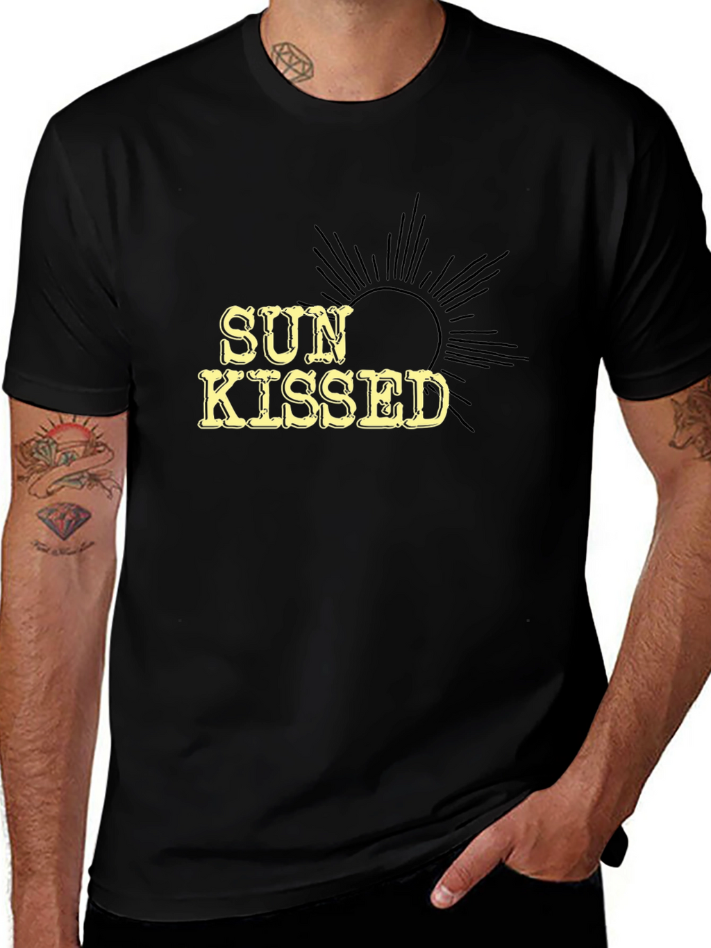 Sun Kissed Graphic Black Tee
