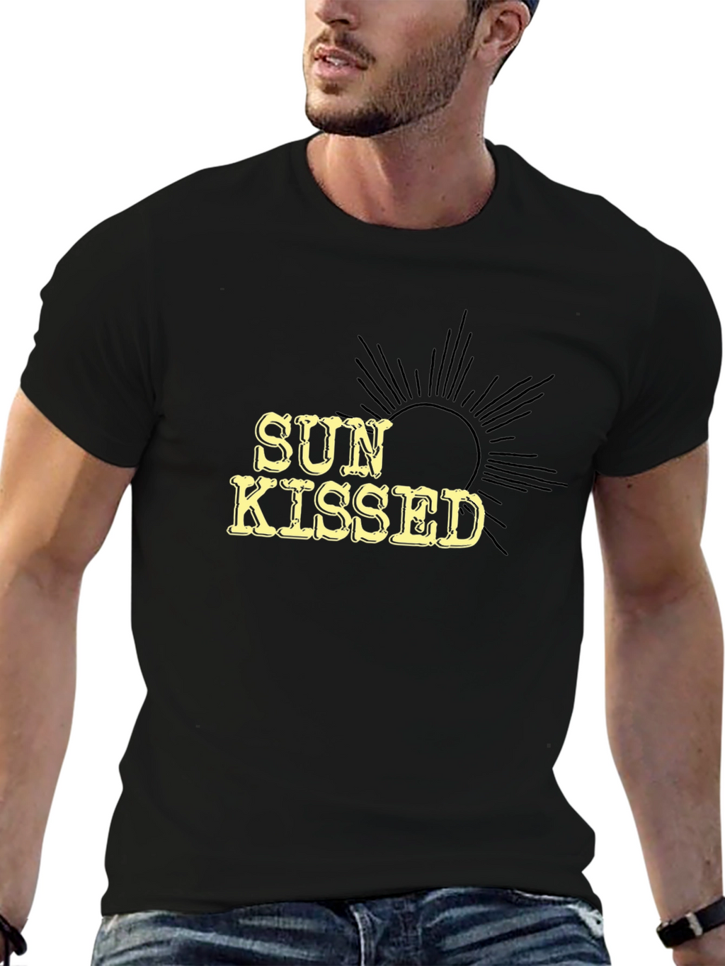 Sun Kissed Graphic Black Tee