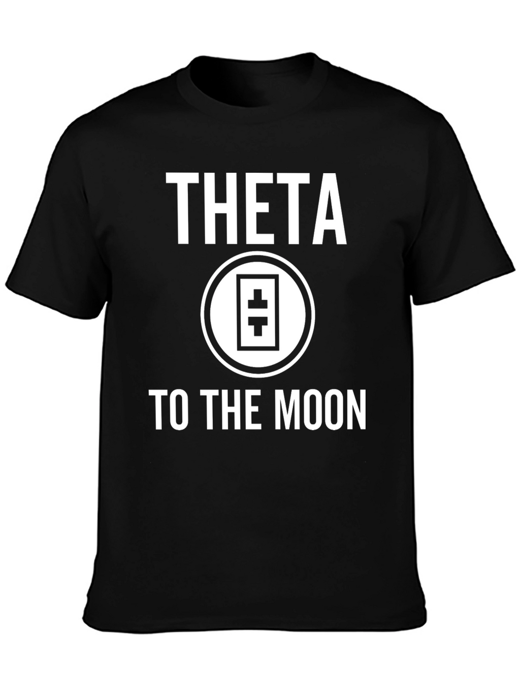 Theta To The Moon Black T-Shirt