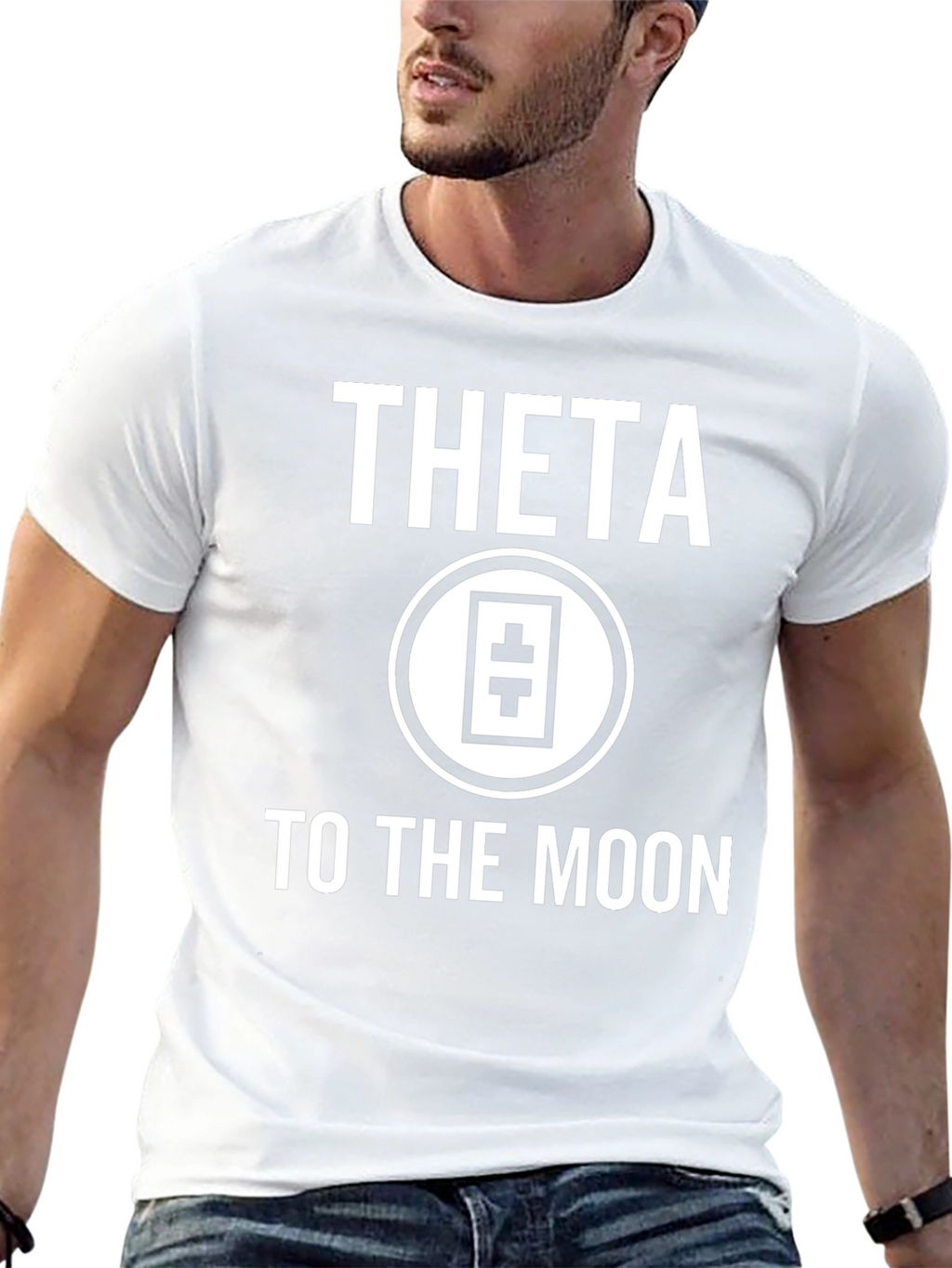 Theta To The Moon Black T-Shirt
