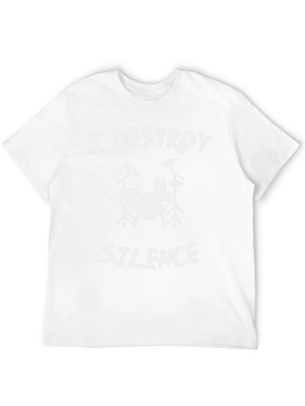 I Destroy Silence Drum Set Black T-Shirt