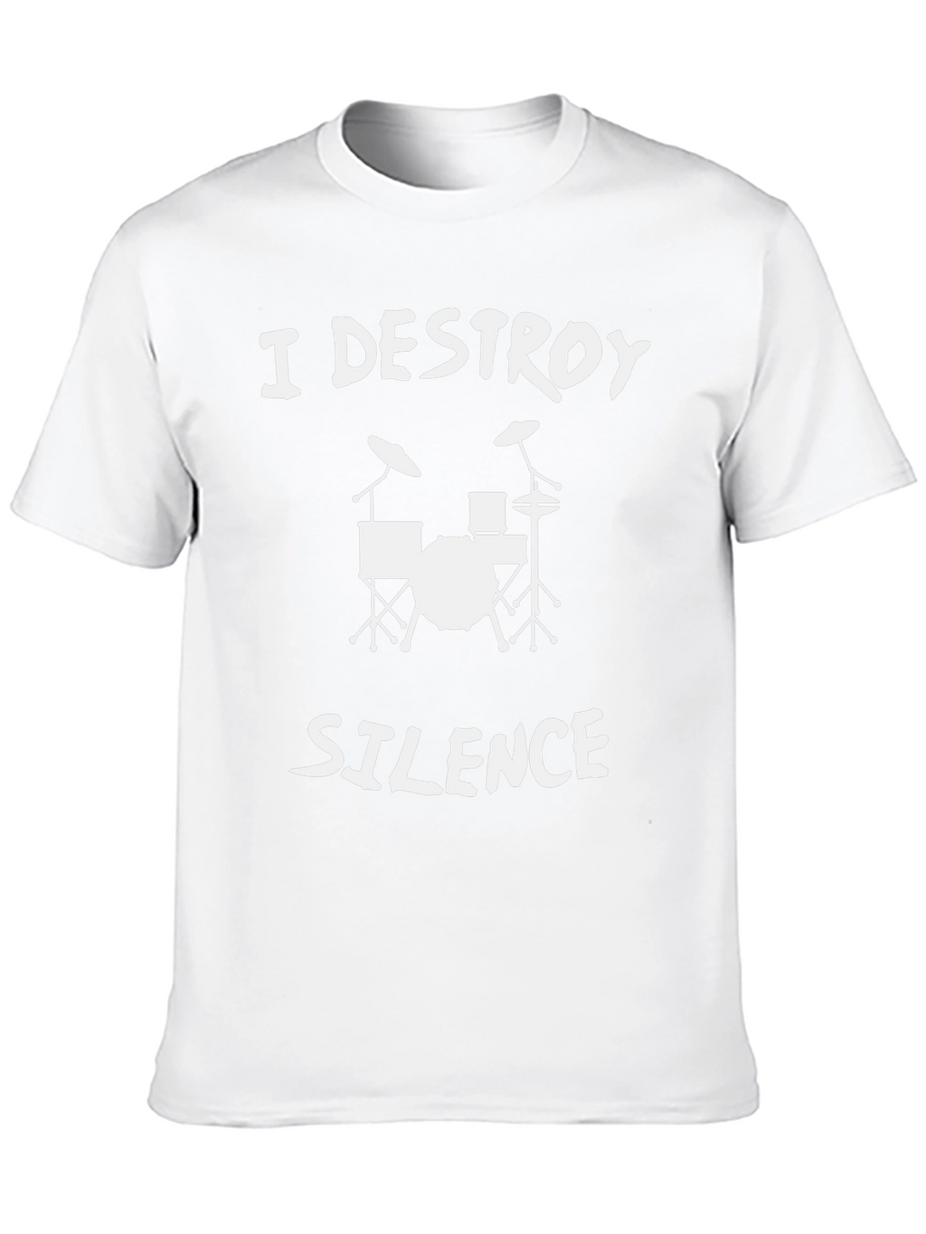 I Destroy Silence Drum Set Black T-Shirt