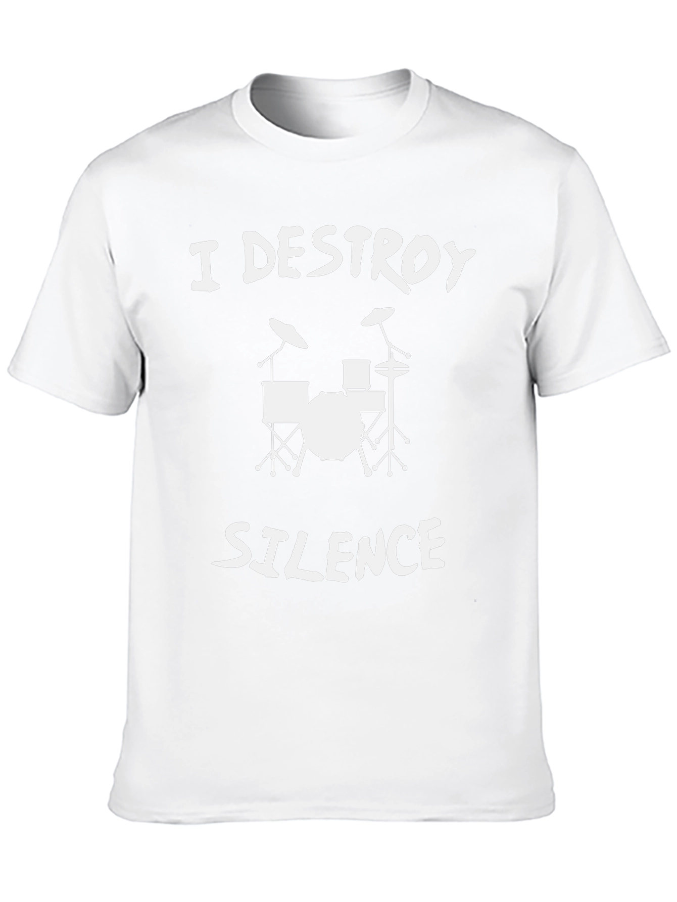 I Destroy Silence Drum Set Black T-Shirt