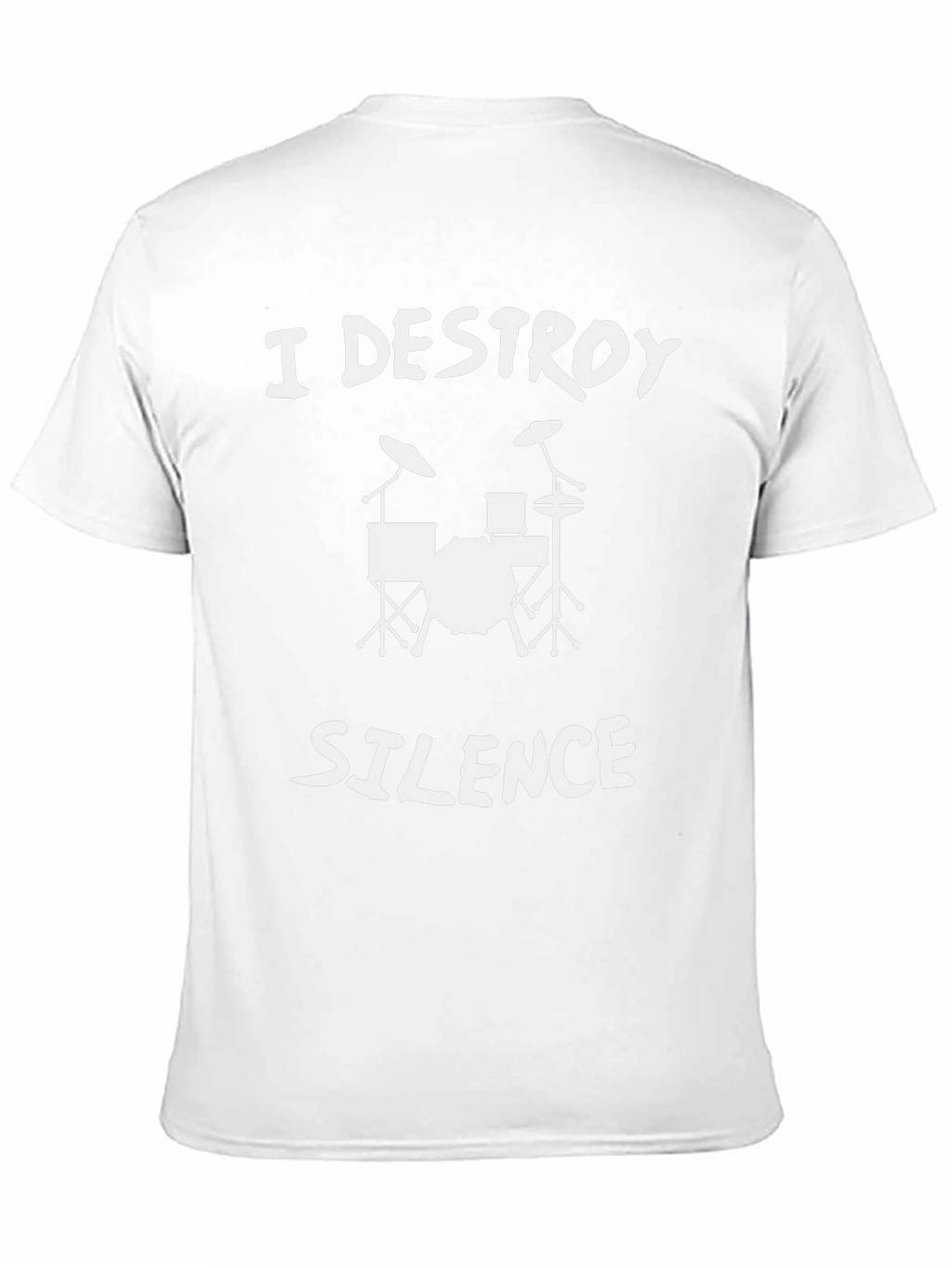 I Destroy Silence Drum Set Black T-Shirt