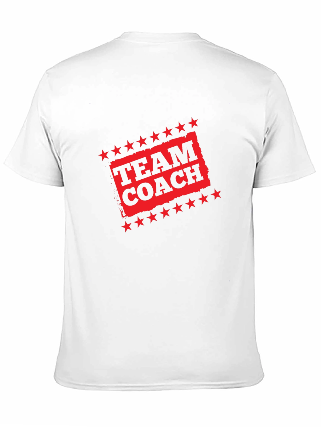 Team Coach Black T-Shirt with Red Graphic