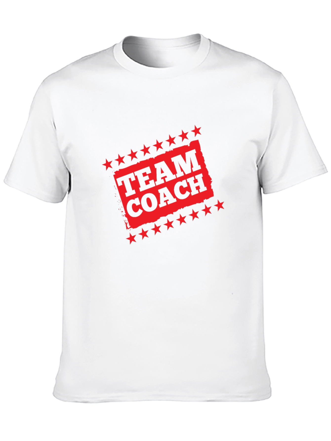 Team Coach Black T-Shirt with Red Graphic