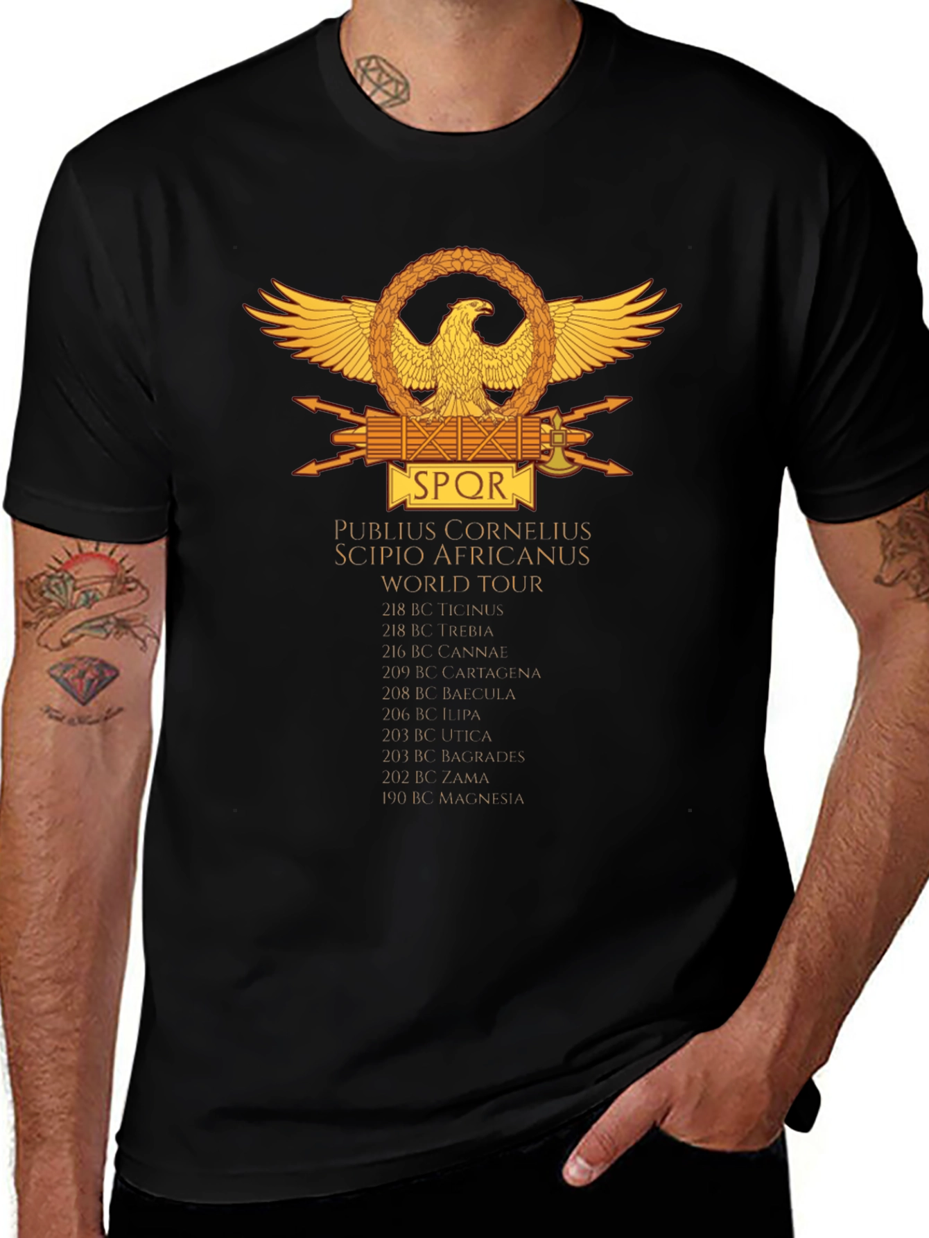 SPQR Publius Cornelius Scipio Africanus World Tour T-Shirt