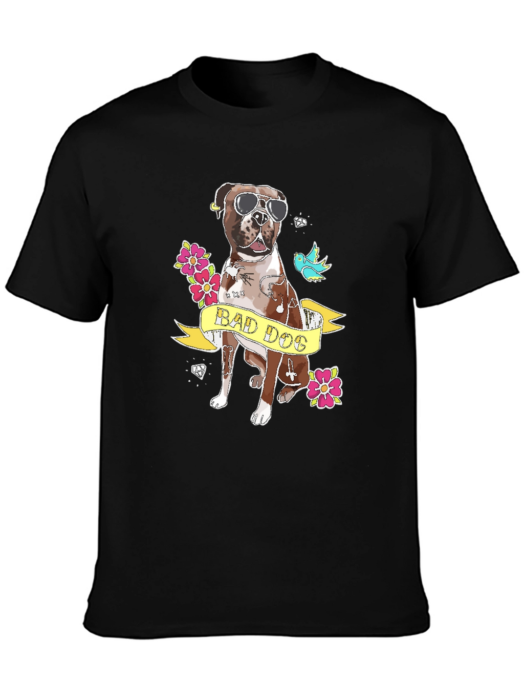 Bad Dog Graphic T-Shirt - Black