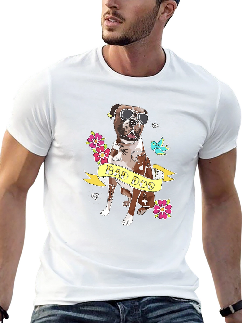 Bad Dog Graphic T-Shirt - Black
