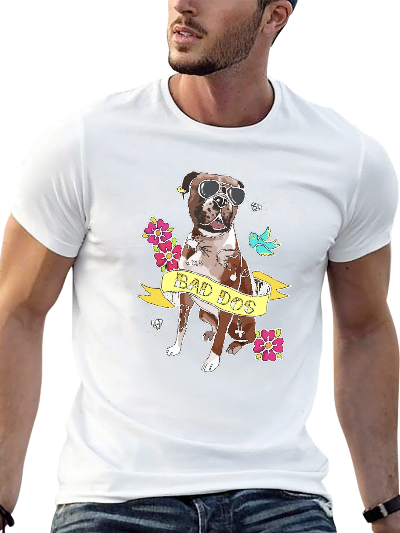 Bad Dog Graphic T-Shirt - Black