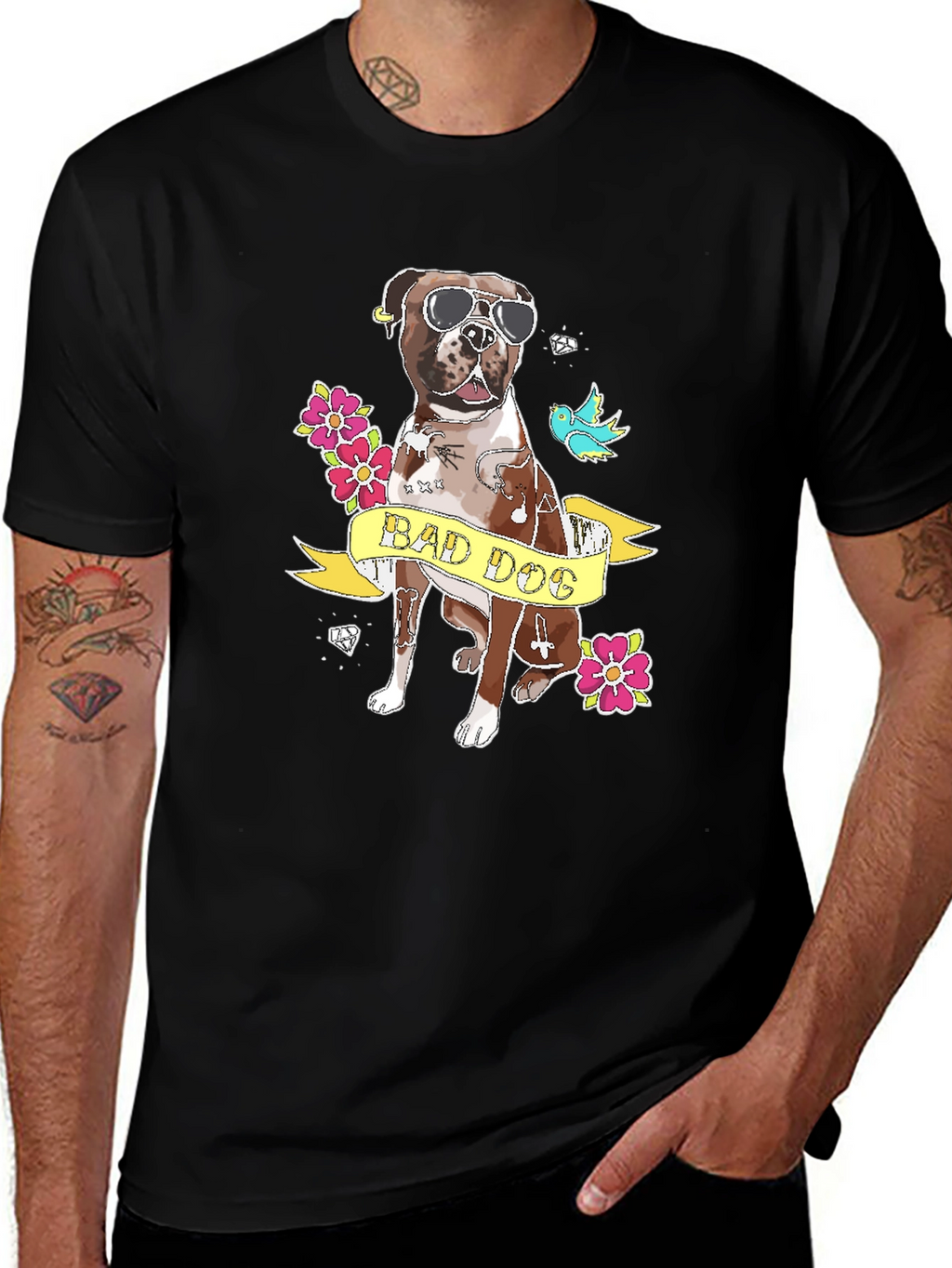 Bad Dog Graphic T-Shirt - Black
