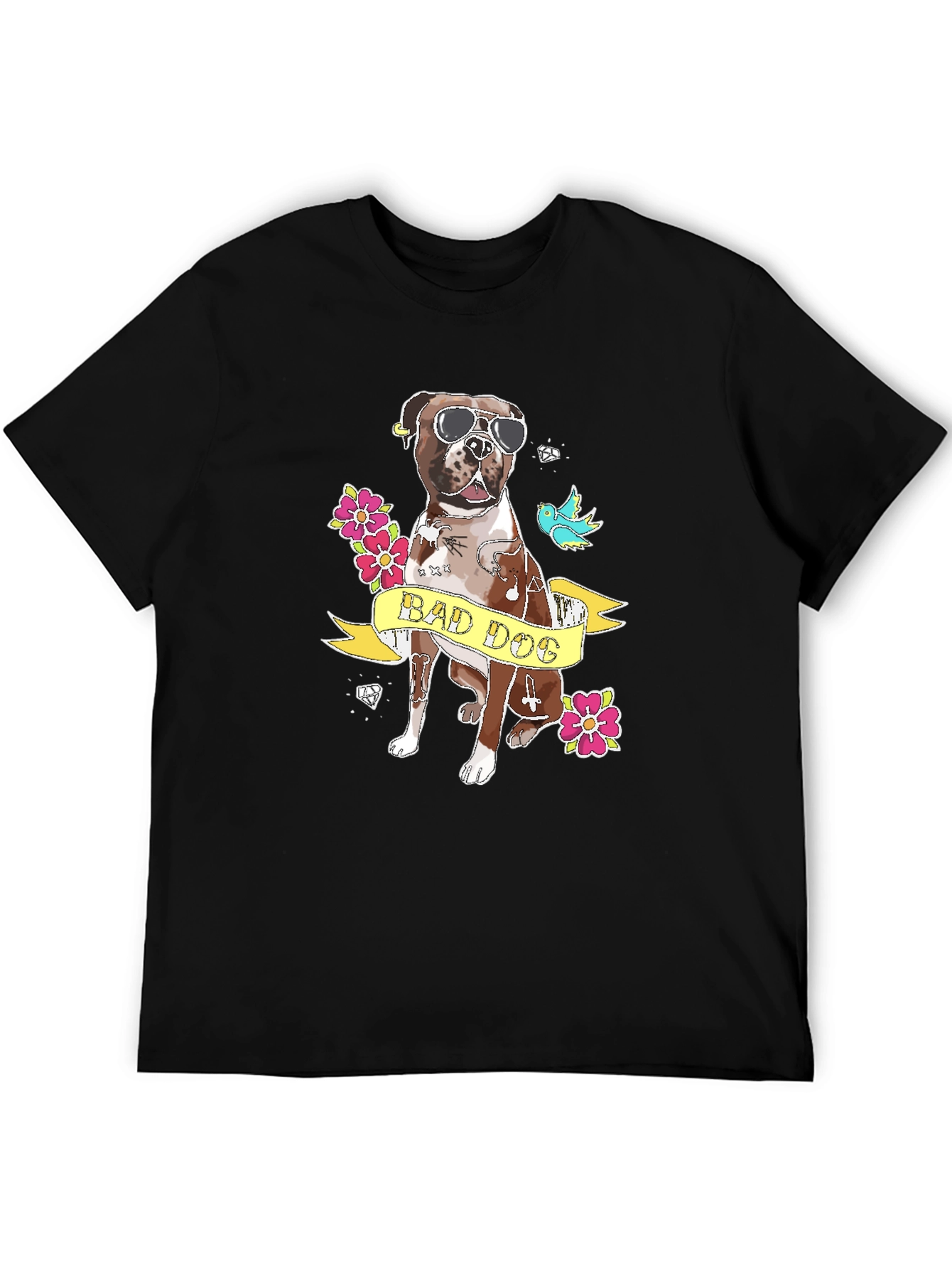 Bad Dog Graphic T-Shirt - Black