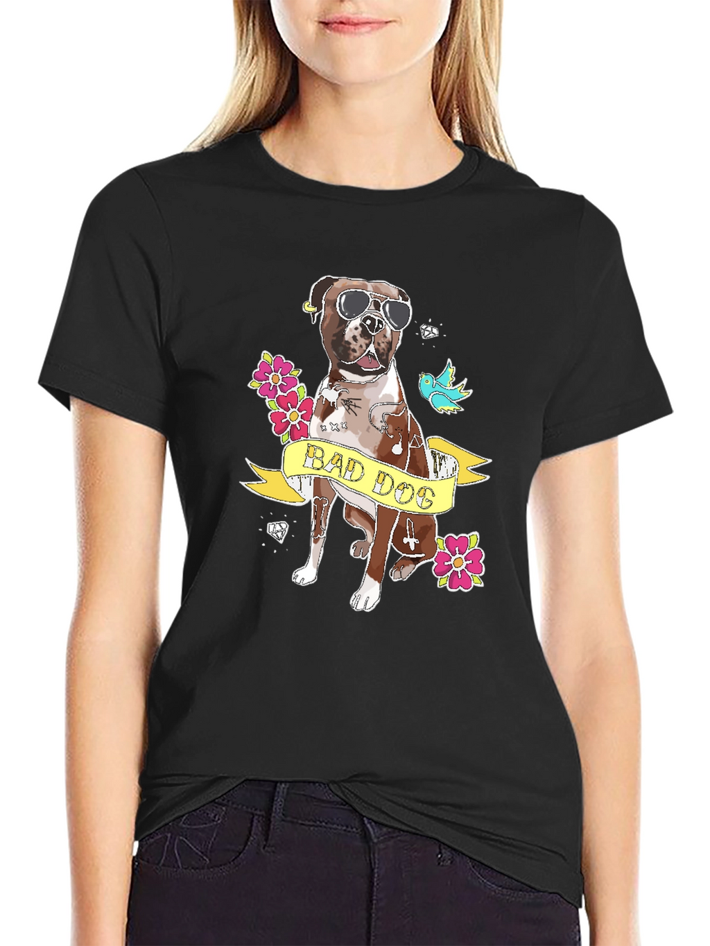 Bad Dog Graphic T-Shirt - Black