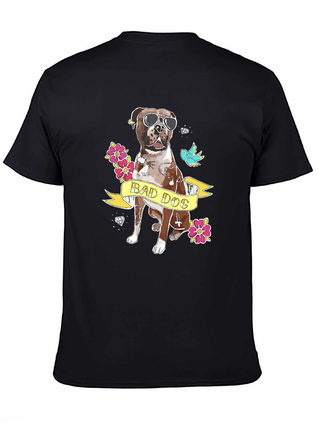 Bad Dog Graphic T-Shirt - Black
