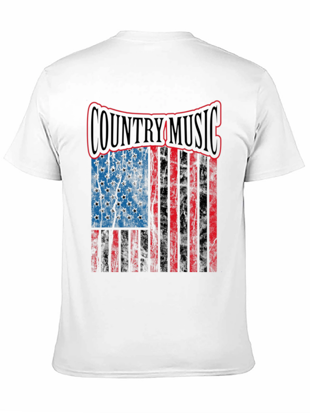 Country Music American Flag Mens T-Shirt