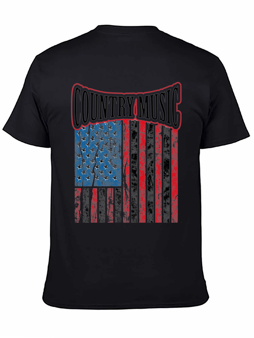 Country Music American Flag Mens T-Shirt