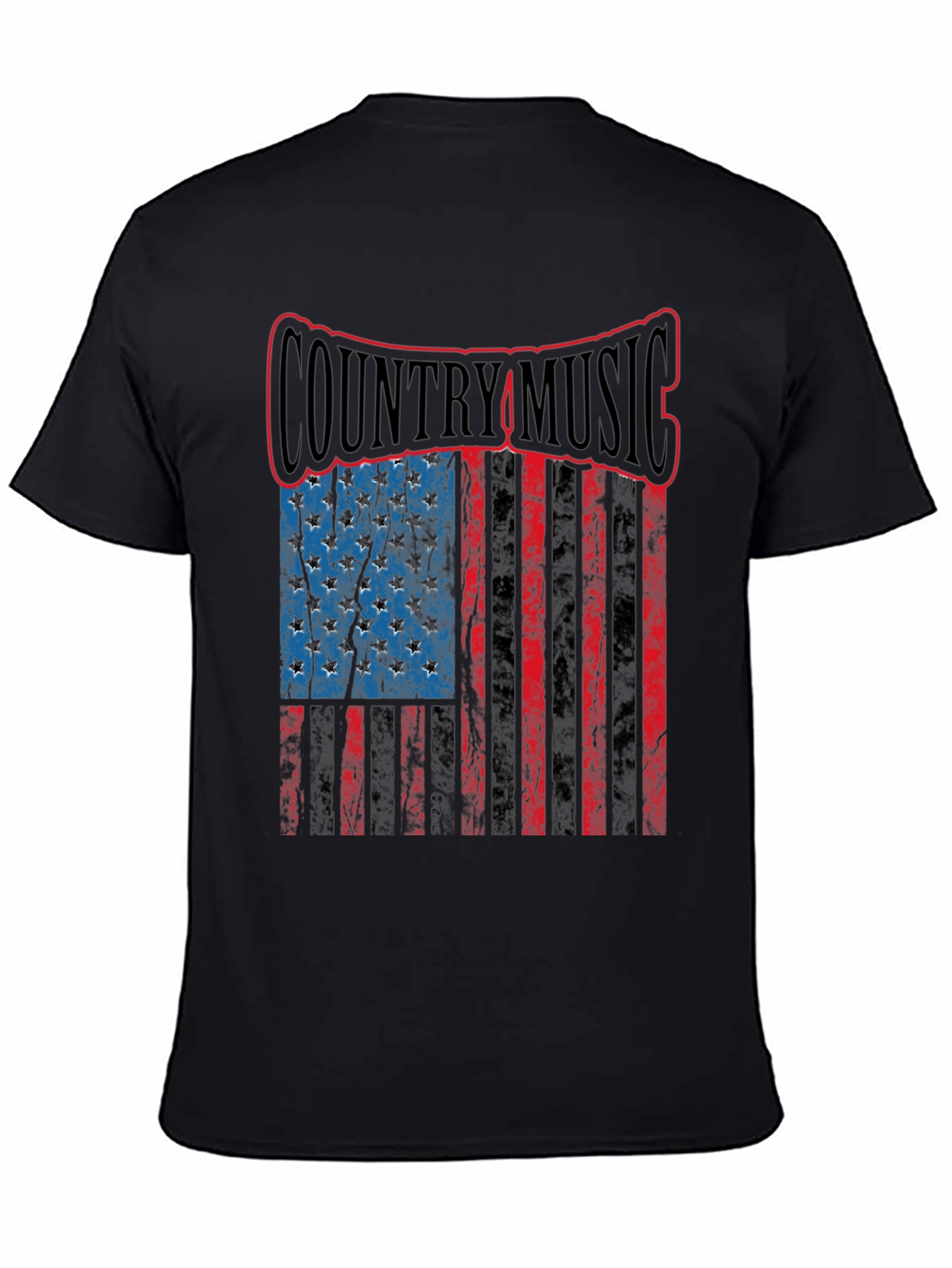 Country Music American Flag Mens T-Shirt