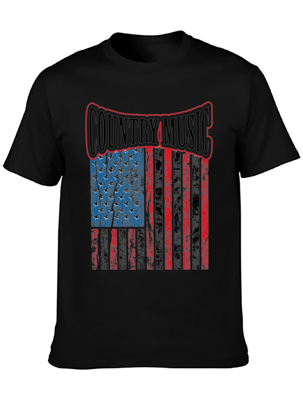 Country Music American Flag Mens T-Shirt