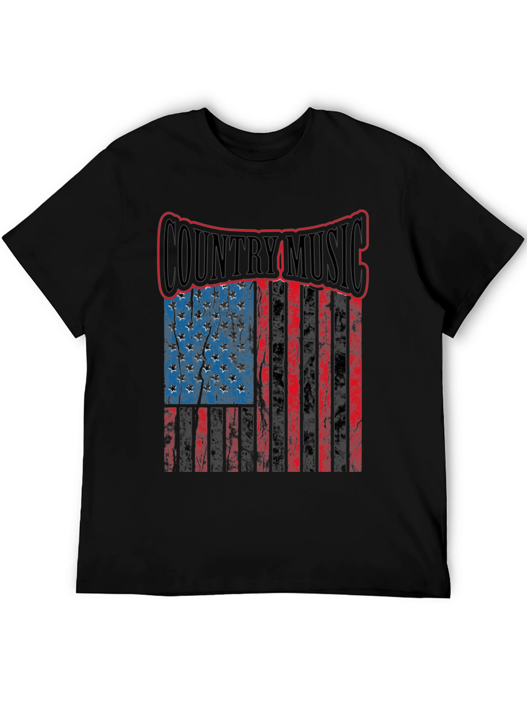 Country Music American Flag Mens T-Shirt