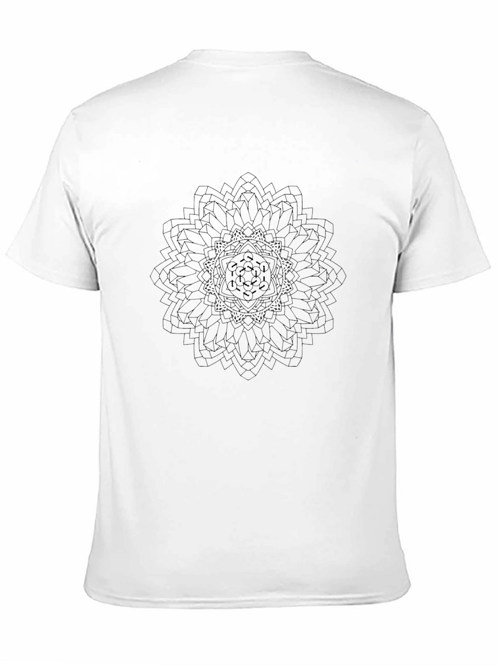 Geometric Mandala Graphic Black T-Shirt