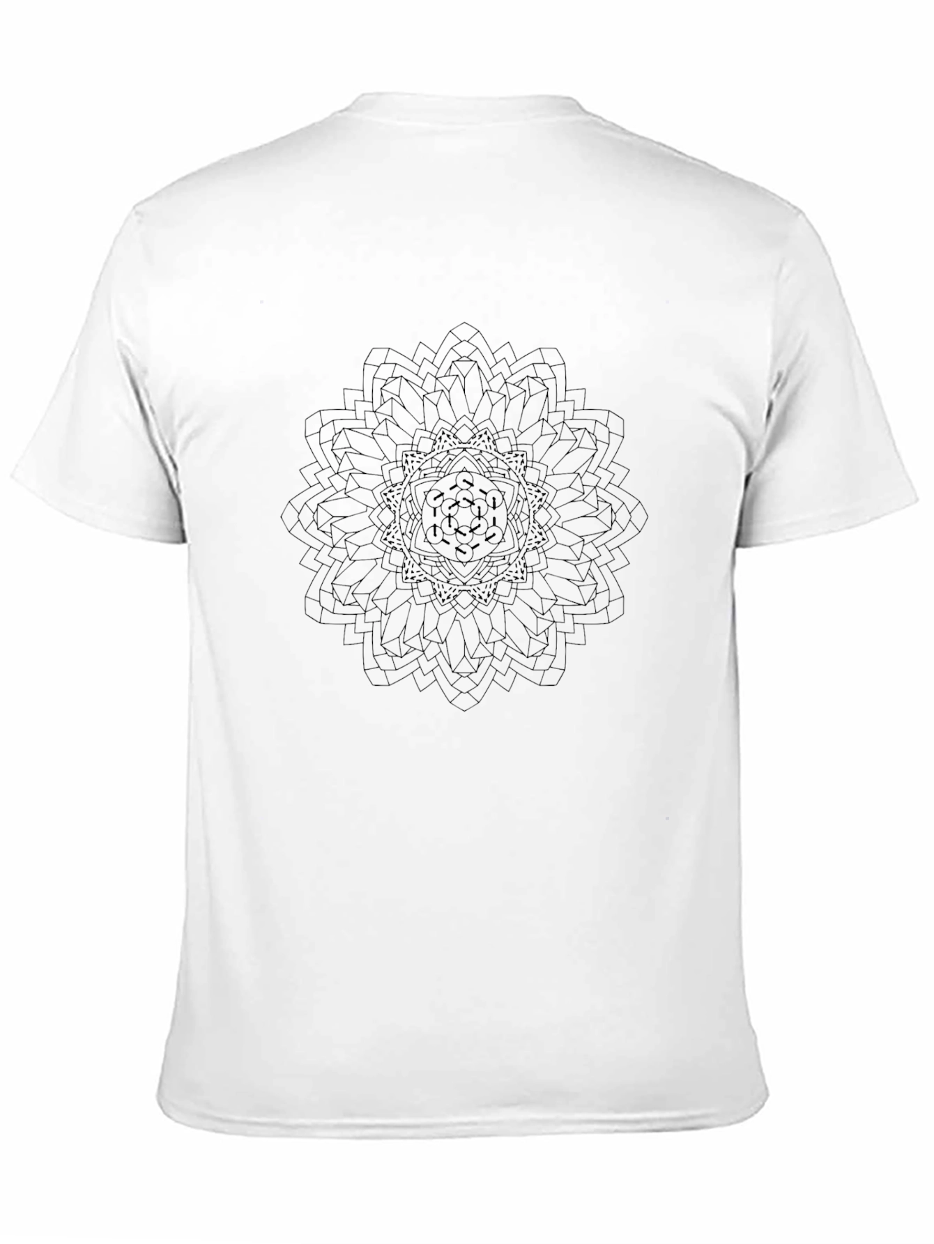 Geometric Mandala Graphic Black T-Shirt