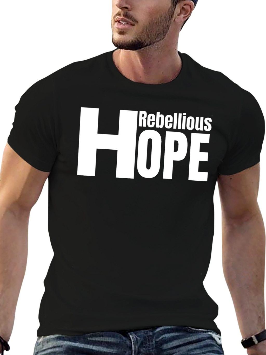 Rebellious Hope Graphic Tee - Mens Fashion
