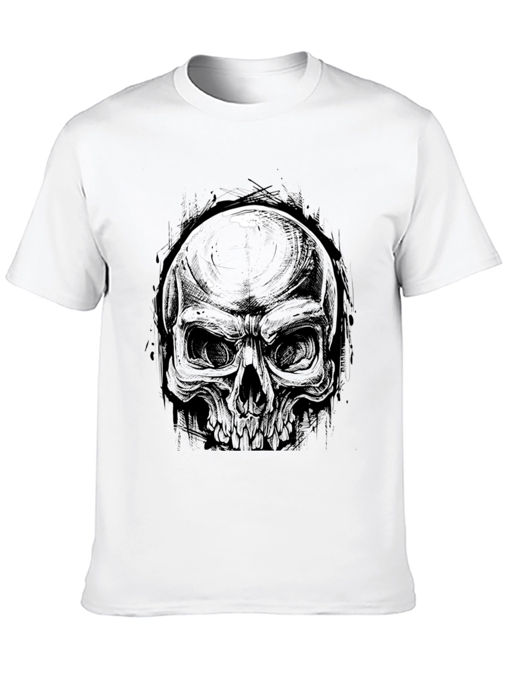 Skull Graphic Black T-Shirt - Edgy Casual Wear