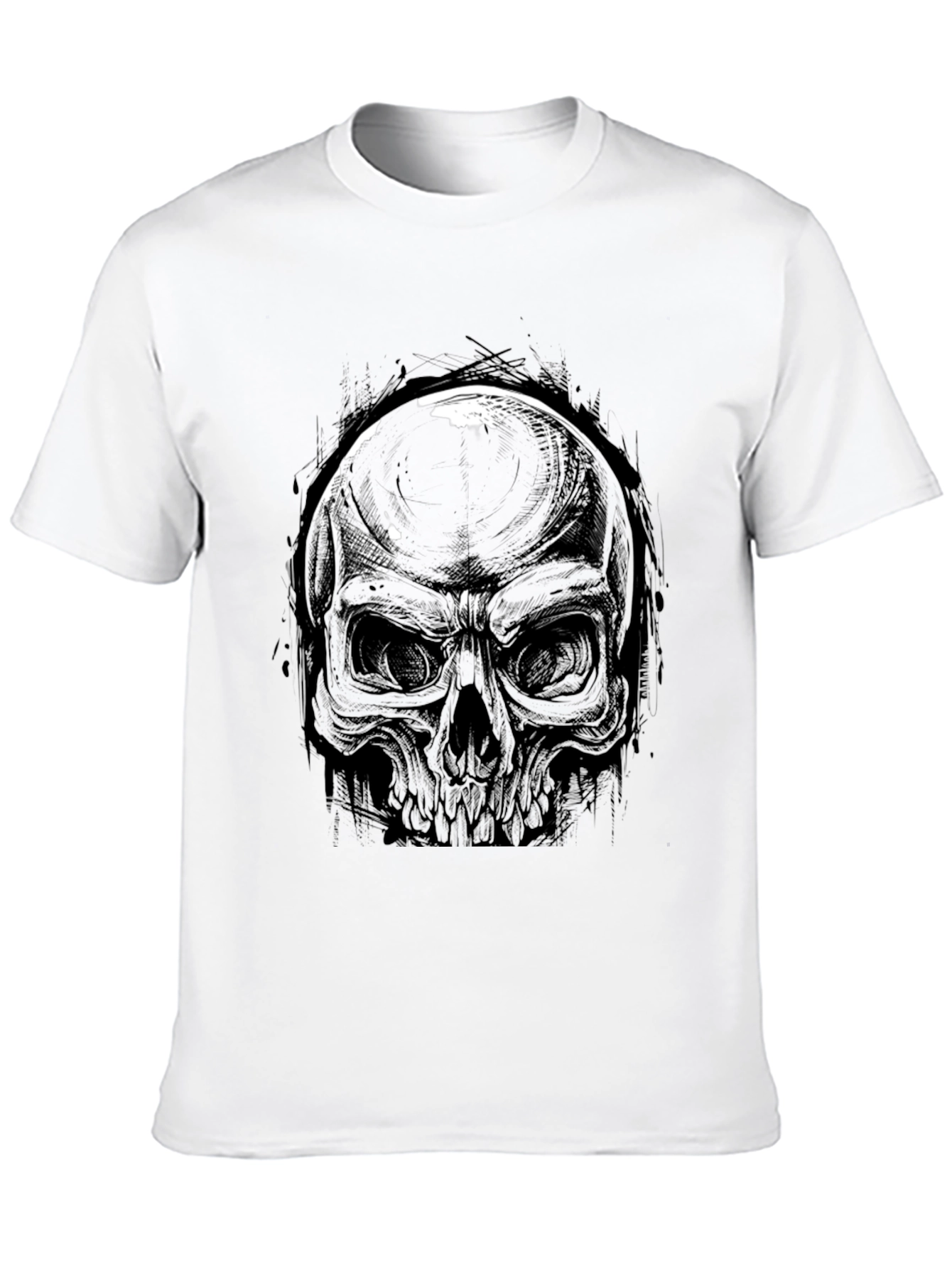 Skull Graphic Black T-Shirt - Edgy Casual Wear