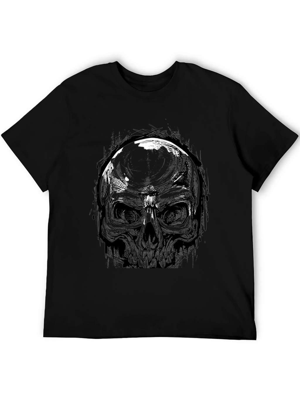 Skull Graphic Black T-Shirt - Edgy Casual Wear