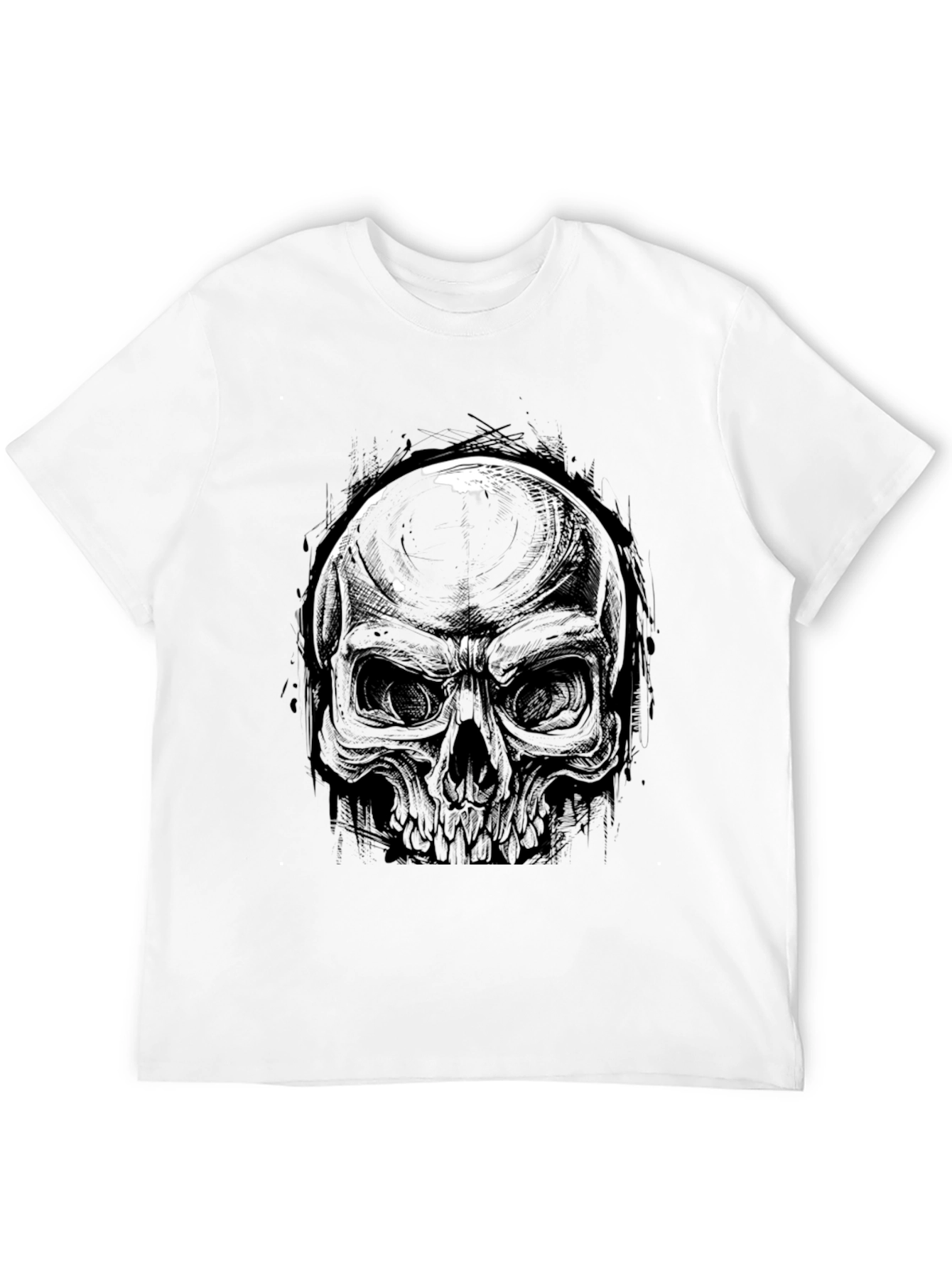 Skull Graphic Black T-Shirt - Edgy Casual Wear