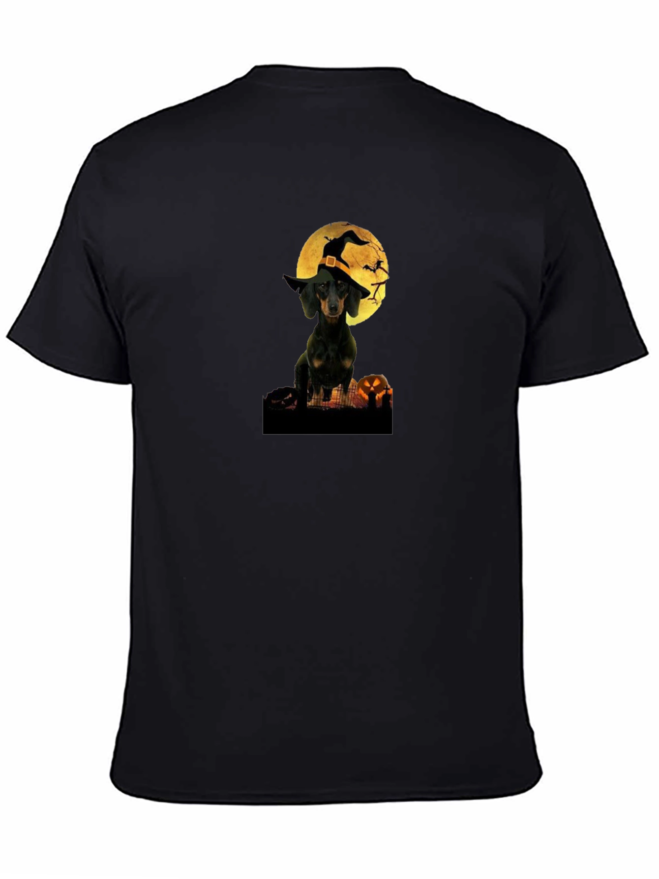 Halloween Dachshund Witch T-Shirt – Cute Spooky Dog Graphic Tee