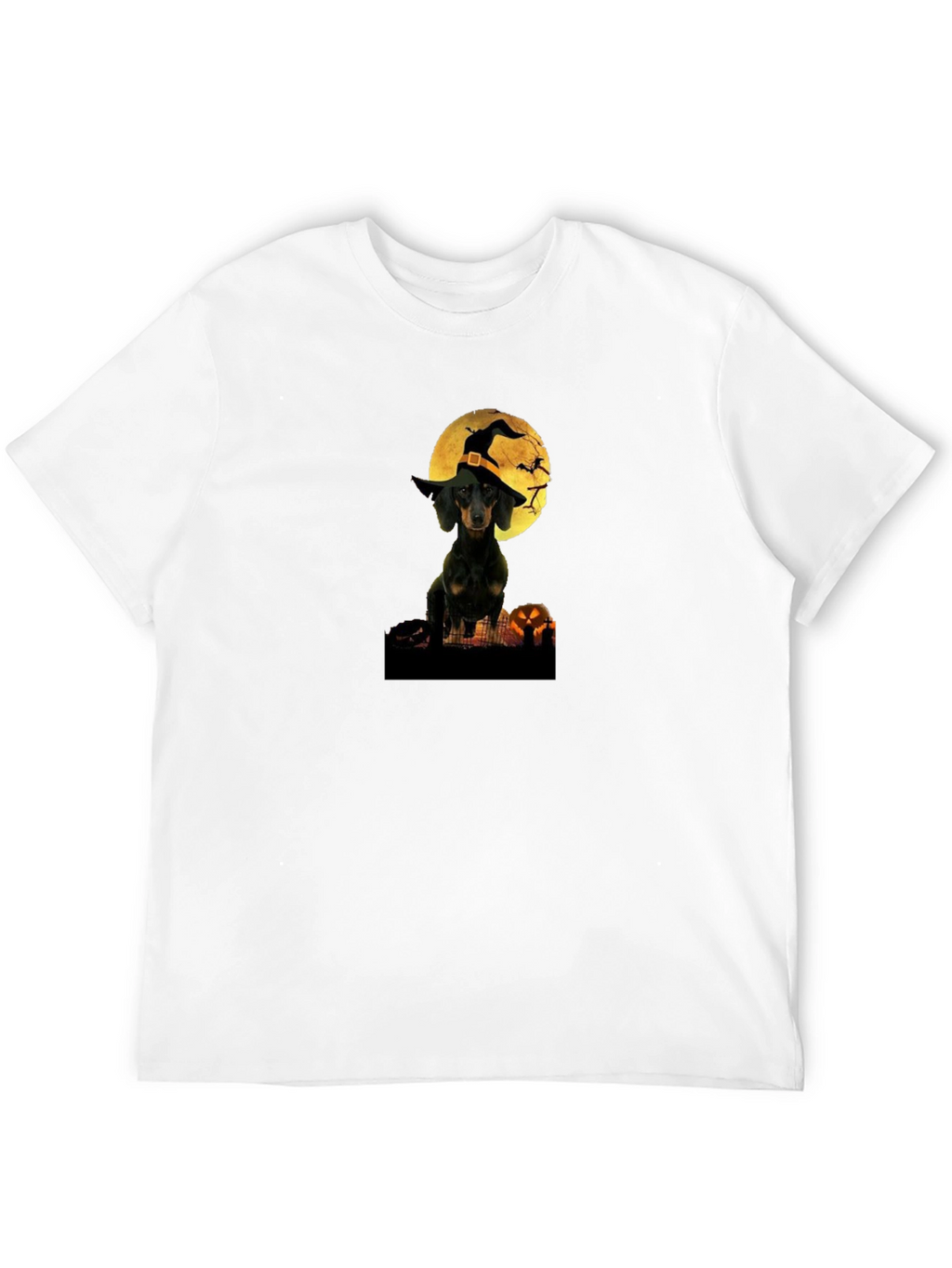 Halloween Dachshund Witch T-Shirt – Cute Spooky Dog Graphic Tee