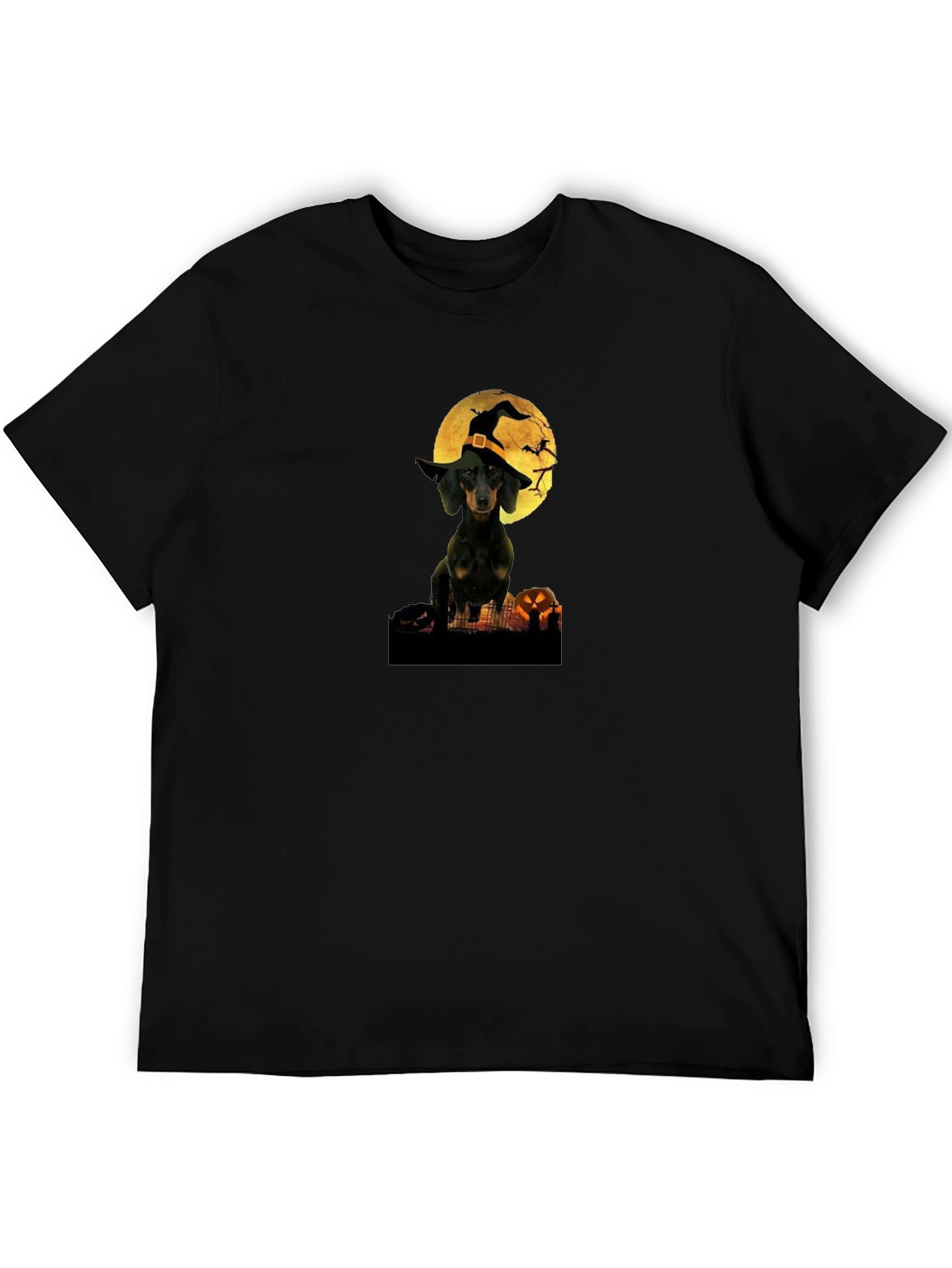 Halloween Dachshund Witch T-Shirt – Cute Spooky Dog Graphic Tee