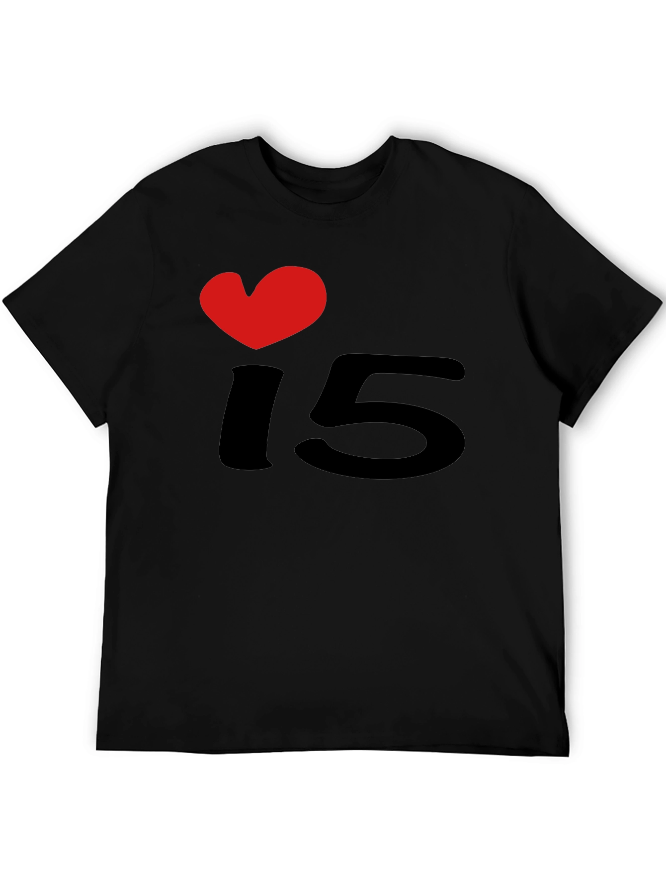 I Heart 15 Black T-Shirt
