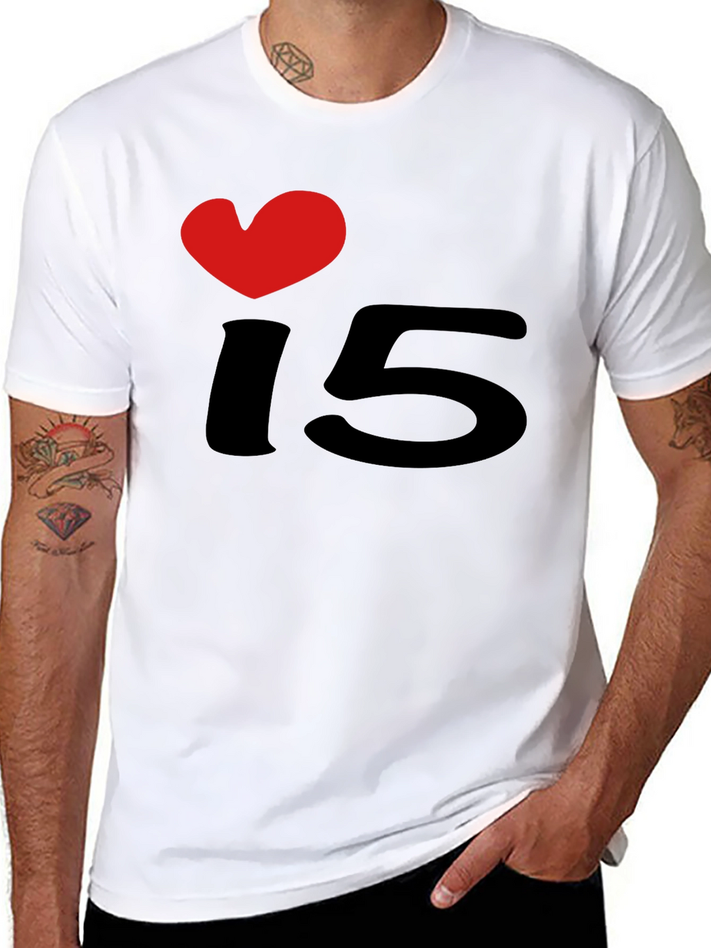 I Heart 15 Black T-Shirt