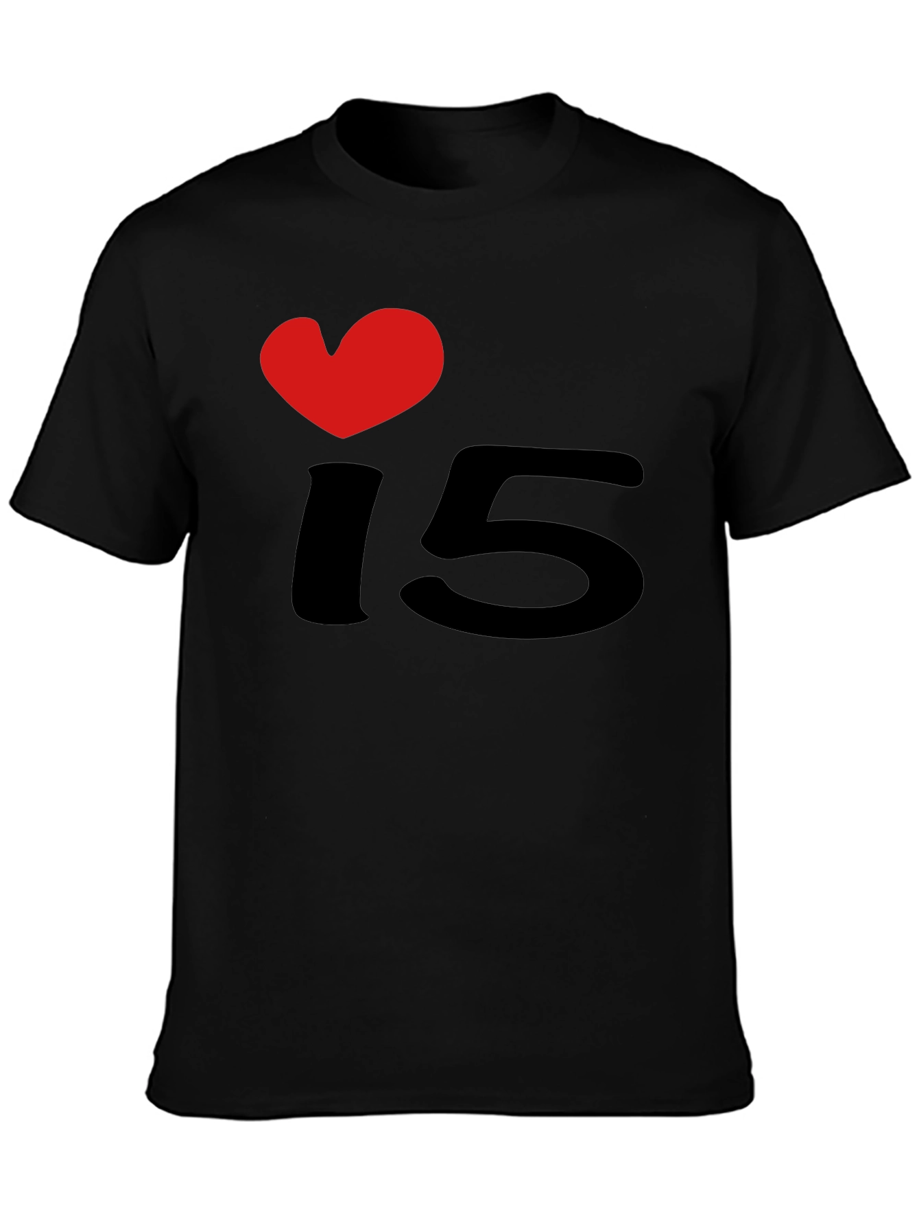 I Heart 15 Black T-Shirt