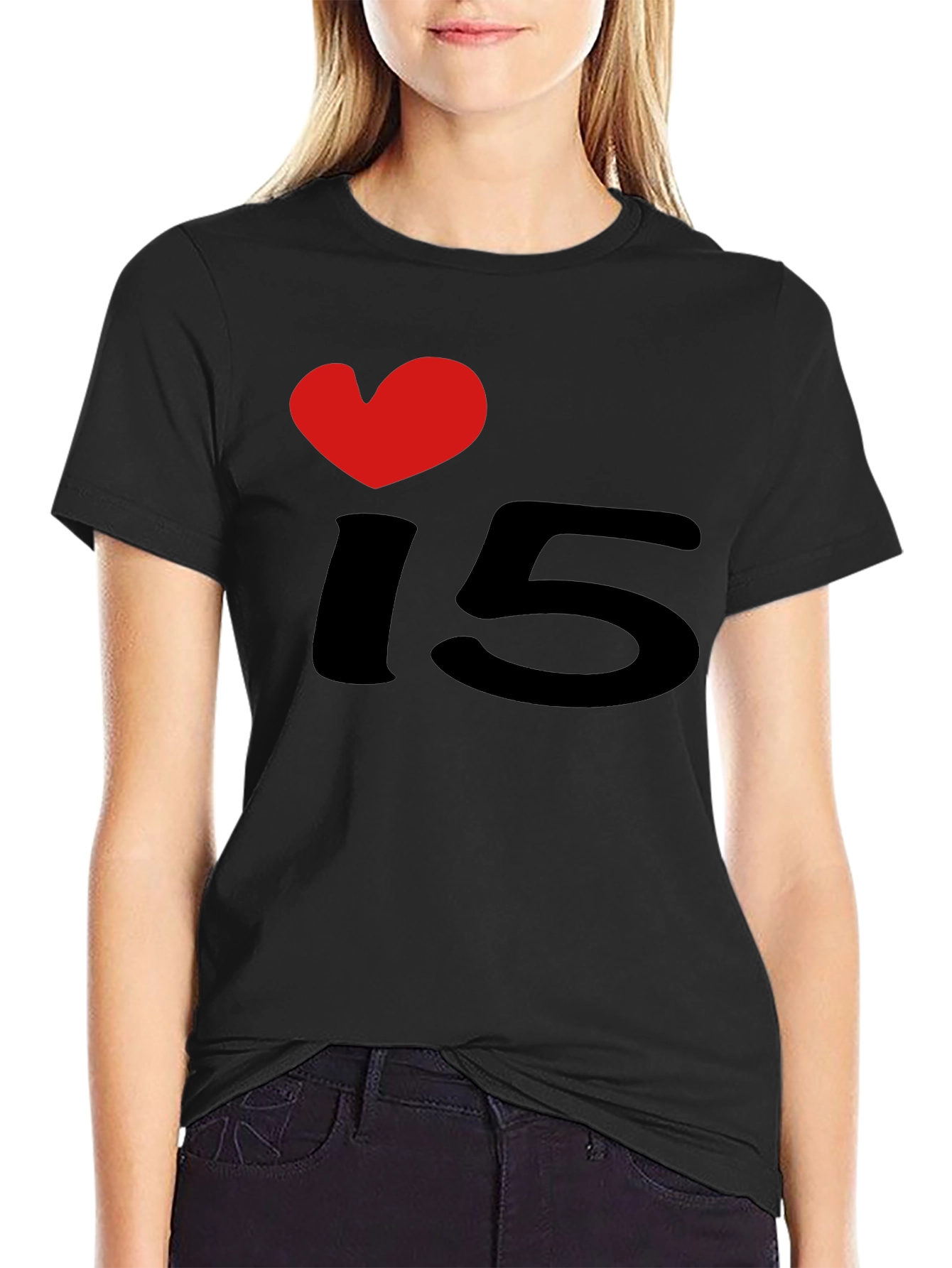 I Heart 15 Black T-Shirt