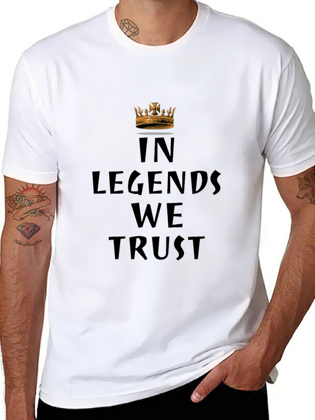 In Legends We Trust Graphic Black T-Shirt