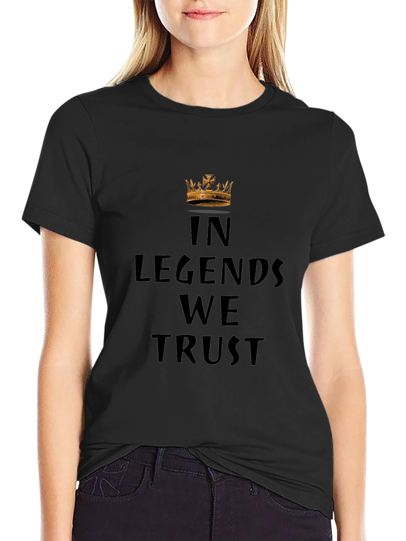In Legends We Trust Graphic Black T-Shirt