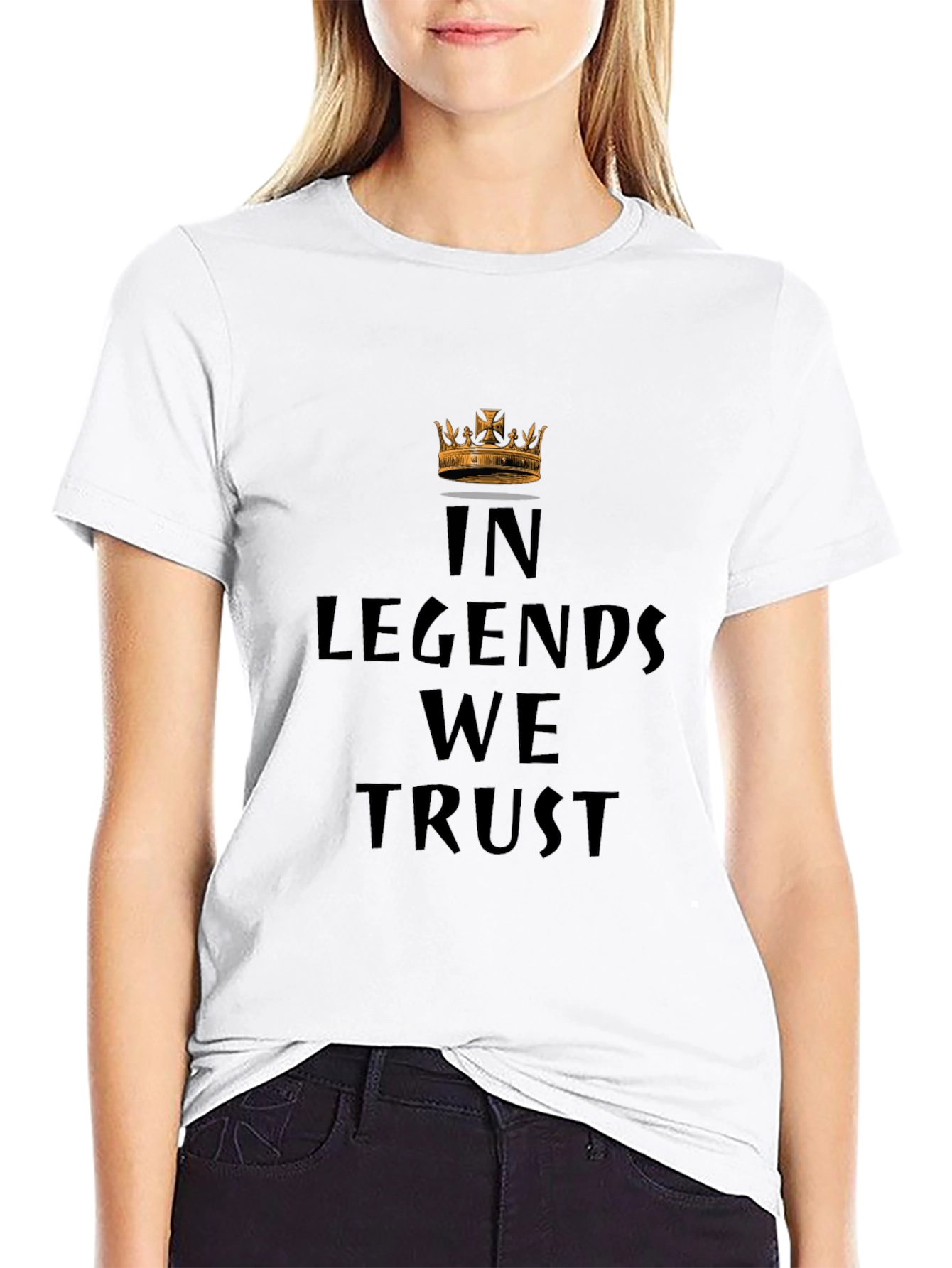 In Legends We Trust Graphic Black T-Shirt
