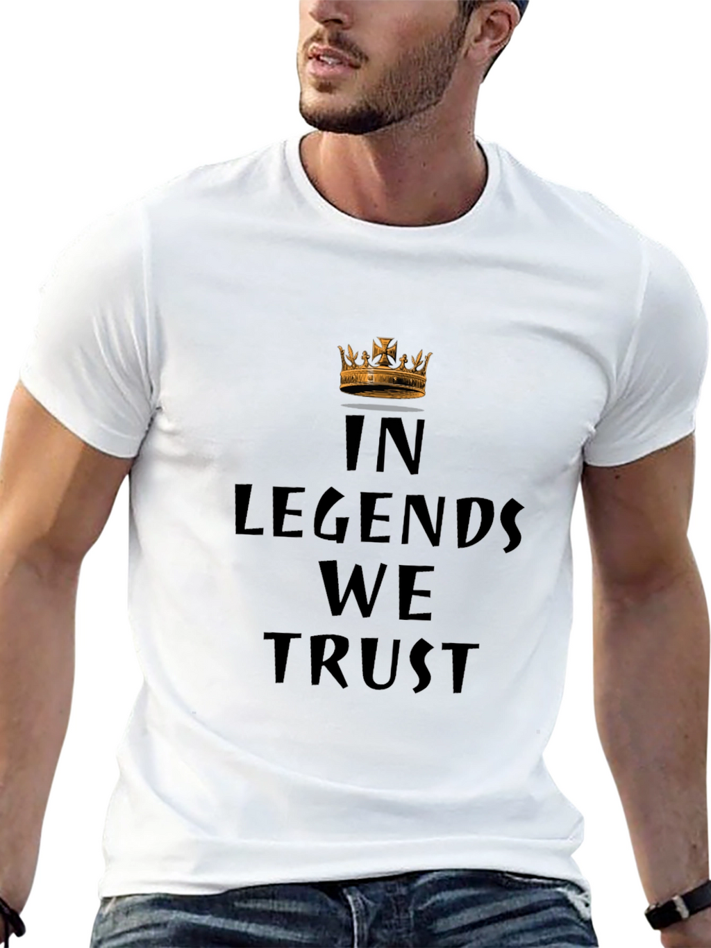 In Legends We Trust Graphic Black T-Shirt