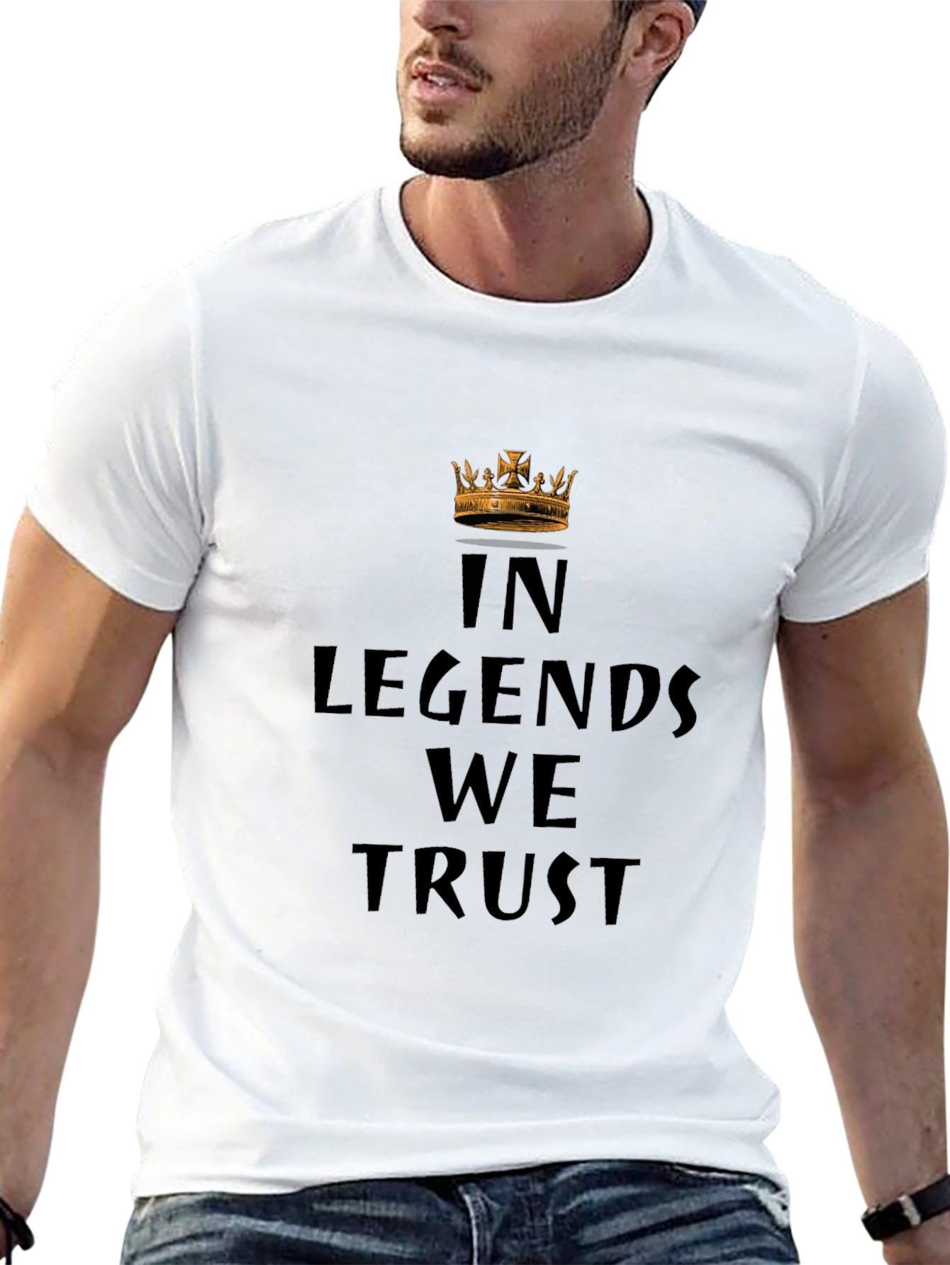 In Legends We Trust Graphic Black T-Shirt